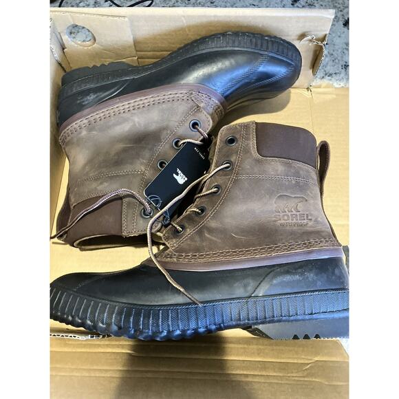 Sorel Cheyanne II Lace Duck Boots Tobacco Black Mens Size ***10 New - Picture 7 of 13